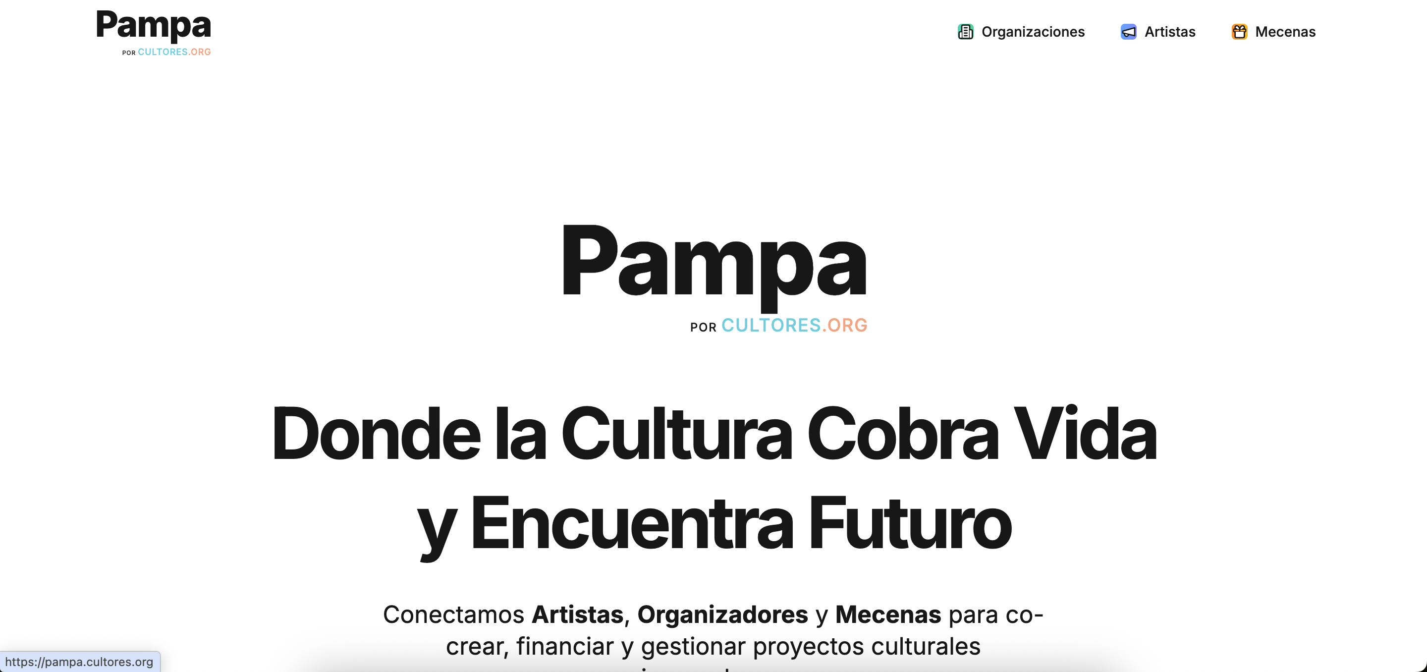Pampa: Plataforma Digital para Eventos Culturales